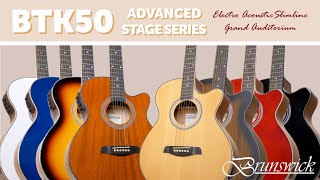 Brunswick BTK50 Series of Electro Acoustic Advanced Cutaway Stage Guitars [upl. by Hollah]