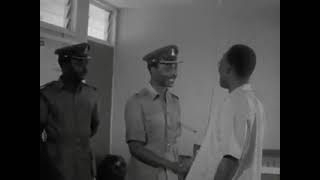 Obafemi Awolowo Released  Arrival in Lagos  Met By Lt Col Gowon amp Lt Col Muhammed  Aug 1966 [upl. by Acemat]