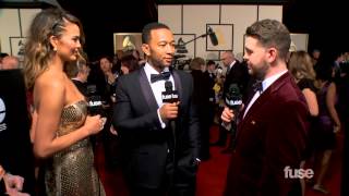 John Legend amp Chrissy Teigen Fight About quotVideo Hoesquot  GRAMMY Red Carpet [upl. by Latouche153]