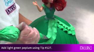 HowTo Decorate Ariel Disney Princess Doll Signature Cake DecoSet [upl. by Namar]