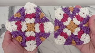 Crochet granny squares knitting easy for beginners [upl. by Tsew]