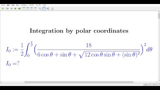 calculation exercise 722 Integration by polar coordinates [upl. by Meekyh]