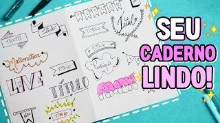 COMO ORGANIZAR E DECORAR O SEU CADERNO  DICAS PARA ALUNOS [upl. by Ecirtnahc]