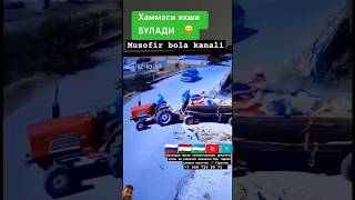 Tractor accident 😭😭 automobile топ прикол uzbekistan rek funny stuns viral video [upl. by Anne-Corinne]