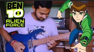 Ben 10 Alien Force Theme Song Electric Guitar Cover [upl. by Reltuc]