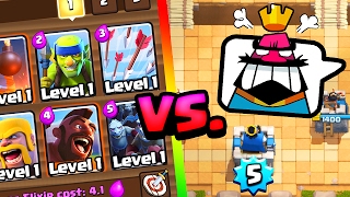 Clash Royale Strategy  Level 1 LIVE [upl. by Enyrb702]