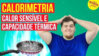 CALORIMETRIA CALOR SENSÍVEL E CAPACIDADE TÉRMICA  Resumo de Física para o Enem [upl. by Anelagna]