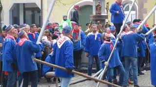 2 Fasching 2018 Narrenbaumsetzten in Pfullendorf Stegstrecker NMarrenzunft BaufachForum Baulexikon [upl. by Silloh250]