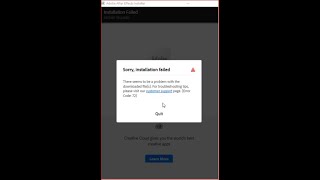 How we solve adobe after effect error sorry installation failederror code 72 or 192 [upl. by Rodrick763]