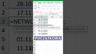 🟣 Jak zwrócić liczbę dni roboczych excel improvio [upl. by Orecul]