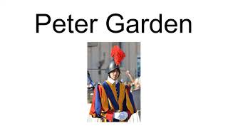 Peter Garden [upl. by Naujahs]