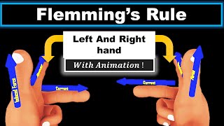 Flemings left hand rule  Flemings right hand rule  Flemings right and left hand rule class 10th [upl. by Enomad215]