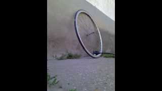 Over inflated tubular bike tyre explosion [upl. by Eveleen]