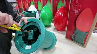 2024 Home Depot GIANT Holiday Christmas bulb Modify for 120v with cord and socket BEST method [upl. by Nebra]