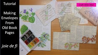 Tutorial Making Envelopes From Old Book Pages [upl. by Leggat417]