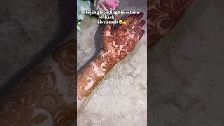 Limestonechunna for dark stain ✨limestone chunna lime mehndi viralvideo trends mehndi [upl. by Bust]