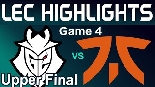 G2 vs FNC Highlights Game 4 LEC Upper Final 2024 G2 Esports vs Fnatic by Onivia [upl. by Nirrad]