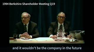 Bill Ackmans question in 1994 Berkshire annual meeting [upl. by Colis]