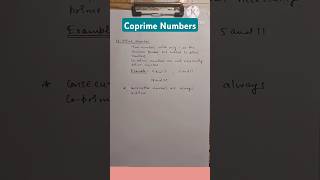 What are coprime numbers  shorts ytshorts youtubeshorts [upl. by Syst]