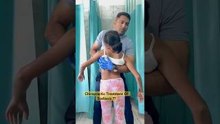 Scoliosis Chiropractic Treatment ☠️☠️Say Big No chiropractic chiro spine scoliosis india asmr [upl. by Lombardi306]