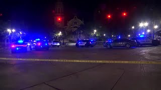 SCENE VIDEO Mass shooting kills 4 wounds 17 in Birmingham [upl. by Lezned]