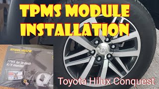 Steelmate TP05 TMPS Module  Detailed Installation  Toyota Hilux Conquest 2018 [upl. by Diego]