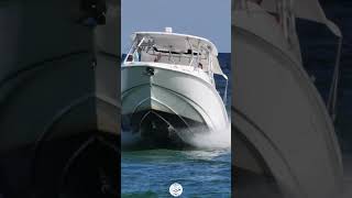 Boston Whaler ripping into the inlet full send  Boca Inlet boatlife saltlife boating summer [upl. by Ahsielat]