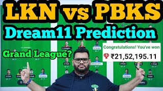 LKN vs PBKS Dream11 PredictionLKN vs PBKS Dream11LKN vs PBKS Dream11 Team [upl. by Solnit757]