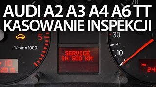 Kasowanie inspekcji serwisowej w Audi A2 A3 8L A4 B6 A6 C5 TT 8N service olej reset [upl. by Enneirdna]