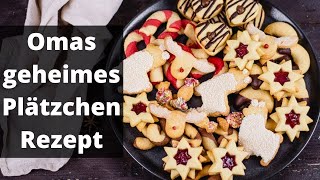 Omas geheimes Plätzchen Rezept  1 Teig für 5 Plätzchen [upl. by Rhody848]