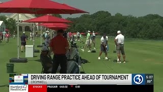 Players practice ahead of opening round of the Travelers Championship [upl. by Aurelio]