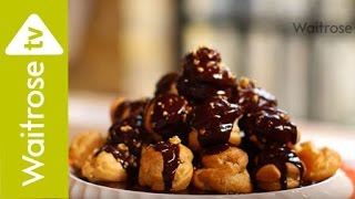 Hazelnut and Chocolate Profiteroles  Waitrose [upl. by Notlem512]