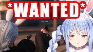 Pekora Wanted For Killing Police Laplus In HoloGTA Day 1【HololiveUsada Pekora】 [upl. by Ardys404]