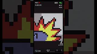 Making Typhlosion pokemon pixelart typhlosion aseprite art timelapseart shorts fyp [upl. by Aurita]