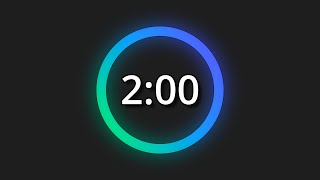 2 Minute Timer with Alarm ⏱️  Two Minute Countdown Progress Bar [upl. by Lehrer]