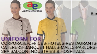 CATERING UNIFORM  CANTEEN UNIFORM  RESTAURANT UNIFORM  HOTEL UNIFORMS  UNIFORM MANUFACTURER [upl. by Dammahom373]