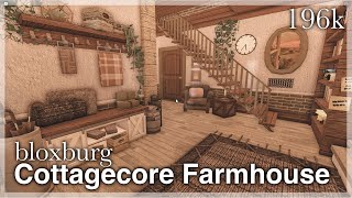 Bloxburg  Cottagecore Farmhouse Speedbuild interior  full tour [upl. by Okihcim168]