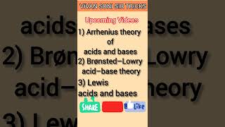 Upcoming content Arrhenius theory Bronsted Lowry theory and Lewis acid and base by VMG SONI SIR [upl. by Pacian]