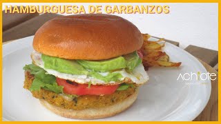 HAMBURGUESAS DE GARBANZOS  Usa Garbanzos para preparar una deliciosa Hamburguesa vegetariana [upl. by Legna6]