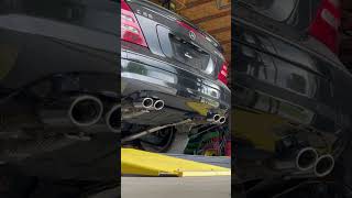 C55 straight piped Secondary cat delete resonator delete mufflers deleted Xpipe added AMG tips [upl. by Noivaz197]