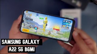 Samsung Galaxy A22 5G BGMI Gaming Review with FPS amp Heating  Gyro PUBG Gameplay [upl. by Skillern]