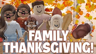 OUR FIRST THANKSGIVING AS A BIG FAMILY  Roblox Roleplay  Bloxburg Family [upl. by Ermina]