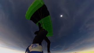 Eclipse skydiver from Florida drops into emergency [upl. by Nwonknu35]