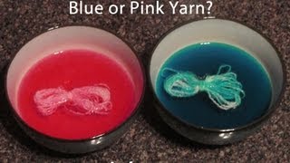 Is Vinegar Needed to Dye yarn with Food Coloring A Yarn Dyeing Baby Gender Announcement [upl. by Jonell851]