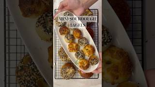 How to make mini sourdough bagels  Only 12 grams each shorts sourdough baking youtubeshorts [upl. by Cherrita]