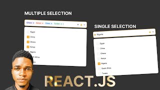 Dropdown select with custom checkbox in react js  Multiple and Single select [upl. by Ainolloppa]