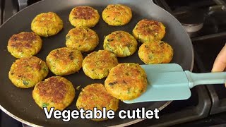 Vegetable cutlet recipe  Easy and quick veg cutlet  Kids lunch box  Tea time snack [upl. by Doelling304]