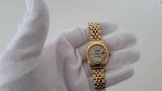 Rolex 26mm Ladies Datejust Watch  Model 6917  Custom Mother Of Pearl Diamond Dial [upl. by Sax]