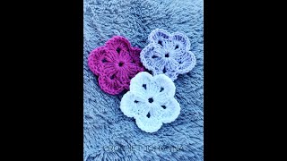 Kwiatek na szydełku  Crochet flower simply and fast [upl. by Assilak]