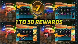 M7 ROYAL PASS PUBG  1 TO 50 RP REWARDS EMOTESM7 ROYAL PASS REWARDS  M7 RP UPDATES BGMI amp PUBG [upl. by Ramma80]